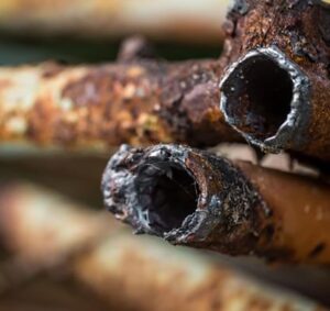 צינור עם חלודה